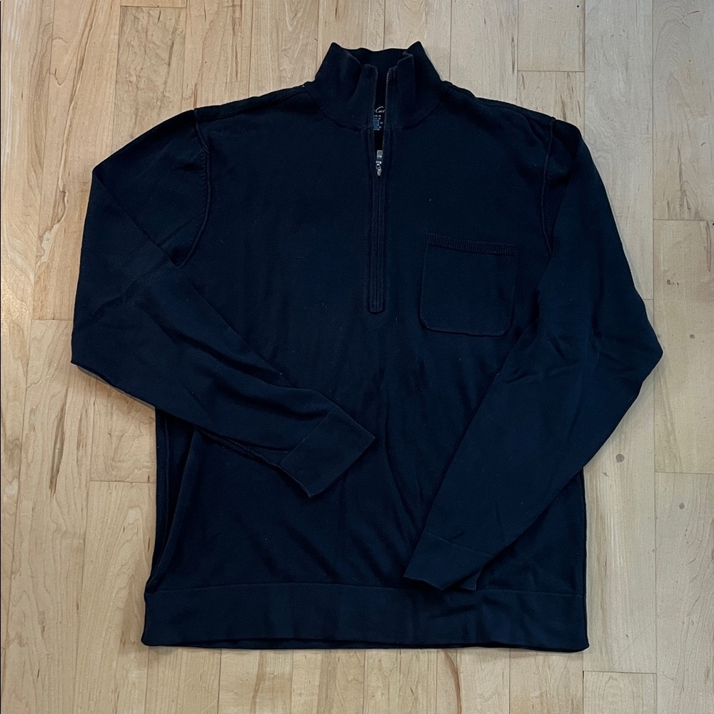 Kenneth Cole Men's Black Zip-Up Sweater